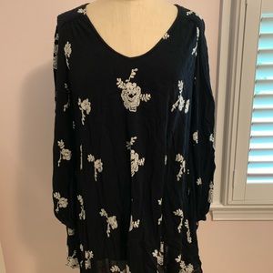 Free People Embroidered Mini Dress